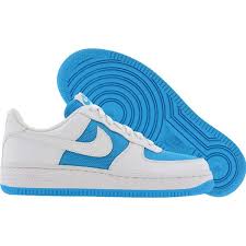 Nike Womens Air Force 1 07 Low Vivid Blue White Shoes 50 Liked On Polyvore Nike Women Nike Sneakers Nike