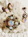 Pink Opal Glass Paste Julianna Jewelry Set. Delizza & Elster Circa ...
