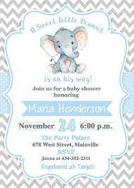 Elephant Baby Shower Invitation Boy Elephant Baby Invitation Baby Shower Ebay In 2021 Elephant Baby Shower Invitations Boy Elephant Baby Shower Boy Baby Shower Invitations For Boys