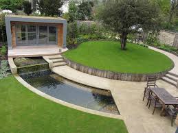 Small Garden With Circular Lawn Modern Google Search Garden Modern Landscaping Contemporary Garden Design Modern Landscape Design