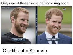 We did not find results for: Only One Of These Two Is Getting A Ring Soon Onfl Memes Carson Wentz Prince Harry Credit John Kourosh Meme On Esmemes Com