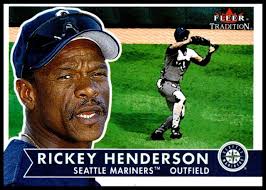 2001 Fleer Tradition #201 Rickey Henderson NM/MT Seattle Mariners