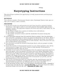 Karyotyping Instructions