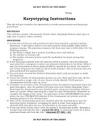 karyotyping instructions