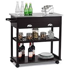 Check spelling or type a new query. Everyday Low Prices Giantex Kitchen Trolley Cart Rolling Island Cart W Stainless Steel Flip Top Cutting Table 2 Drawers 2 Shelves Multipurpose Storage Cart Microwave Cart With Towel Rack And Casters Brown At