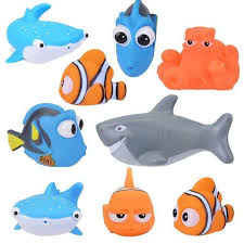 With such a swimmingly sweet set of tub toys, you know the surfs up for splashes and laughs! Baby Bath Toys Finding Nemo Dory Float Spray Water Squeeze Toys Soft Rubber Bathroom Play Animals Bath Figure Toy For Childr Baby Bath Toys Bath Toys Baby Bath