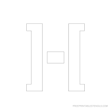 Print our a to z letter . Printable 3 Inch Letter Stencil H Letter Stencils Stencils Printables Letter Stencils To Print