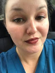 Makeup look: shell glitter eyes, rose lips