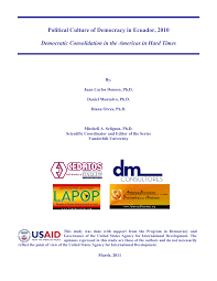 Political Culture of Democracy in Ecuador, 2010 Democratic Consolidation in  the Americas in Hard Times