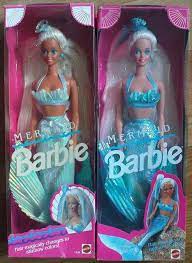 Mermaid Barbie 1991 Two Versions Same But Different By R Berlin Via Flickr Mermaid Barbie Barbie Mermaid Barbie 90s