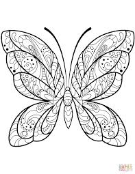 The result of the colored page can be used to beautify your little girl's bedroom and she will be shocked after you see the magnificent wall decor. Detailed Butterfly Coloring Sheet Novocom Top
