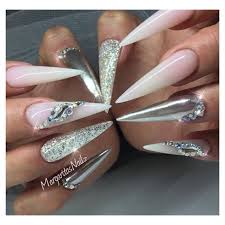 We know everything about the best and. Chrome Stilettos White French Ombre Long Stiletto Nails By Margaritasnailz Fashion Nail Design Glitter Swarovski Long Stiletto Nails Trendy Nails Fashion Nails