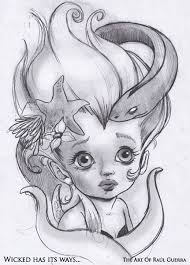 Well This Just Kind Of Melts Your Heart Poor Baby Ursula Mermaid Art Mermaid Drawings Sketches