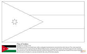 coloriage drapeau de la jordanie coloriages a imprimer gratuits zig simple