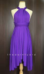 Tdy Barney Short Asymmetrical Bridesmaid Dress Convertible Dress Infinity Dress Multiway Weddin Bright Purple Bridesmaid Dresses Infinity Dress Multi Way Dress