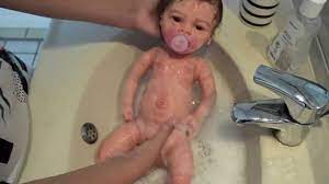 The first bath will be a sponge bath. Full Body Silicone Baby S First Bath Youtube