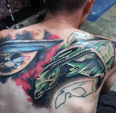 One of the best ways to let people know that you're down with captain kirk and mr. 50 Star Trek Tattoo Designs For Men Science Fiction Ink Ideas