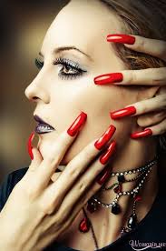 The Nails Long Red Nails Red Nails Hair Nails Make Up