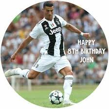 Cristiano ronaldo celebrated his 35th birthday on wednesday, with the juventus star enjoying a meal out with his girlfriend georgina rodriguez, while also being surprised with a brand new £ cristiano ronaldo: Cristiano Ronaldo Edible Personalised Premium Icing Cake Decoration Image Topper Ebay