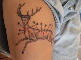 It is also known as the little deer.through the wounded deer, kahlo shares her enduring physical and emotional suffering with her audience, as she did throughout her creative oeuvre. Frida Tattoo Frida Khalo Tattoo The Wounded Deer Tattoo Tattoos Frida Tattoo Deer Tattoo