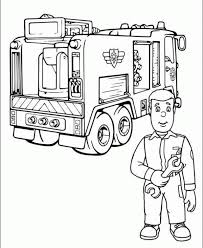 Desene De Colorat Cu Pompierul Sam Repara Masina De Pompieri Planse De Colorat Cu Meserii Coloring Pages Coloring Books Fireman Sam