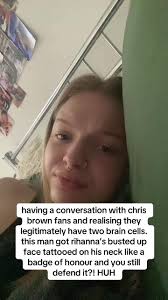 Chris Brown with Rihanna's Face Tattooed