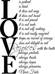 Amazon Com 23x31 Love Is Patient Love Is Kind 1 Corinthians 13 4 7 Vinyl Wall Decal Decor Quotes S Love Does Not Envy Inspirational Quotes Kindness Quotes