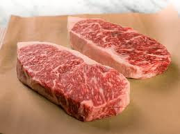 Australian Wagyu Kobe Beef Style Marble Score 8 9 Strip Steaks 2 Per Pack