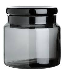 Please note that this item is for decorative purpose use only and are not food safe. Charcoal Gray Small Glass Jar With A Lid Height Including Lid 4 1 2 In Diameter 4 3 4 In Glass Jars With Lids Glass Jars Small Glass Jars