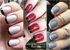 A grande criatividade em esmaltes permite a você mulher criar unhas francesinhas com glitter, metalizadas, coloridas, com fios de ouro, enfim lindos adesivos para suas unhas. Unhas Francesinha Colorida Passo A Passo E Fotos Para Inspirar Unhas Decoradas Unhas Unhas Francesas