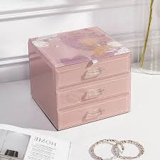 Interdesign 3 drawer desk organizer & reviews 20. Pink Desk Organizer Glass Jewelry Boxes With Drawers