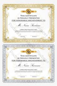 Struggling to find the right gift? Multipurpose Professional Certificate Template Design For Print Elegant Golden Free Ai Free Download Pikbest