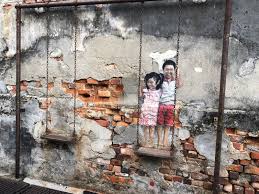 Penang street art (transfer road sidewalk traders). Penang Entdeckungstour Durch Georgetown Green Tiger Travel