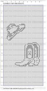 Cowboy Hat And Boots Cross Stitch Horse Cross Stitch Designs Graph Paper Designs