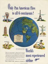 Advertisement Pan American World Airways Saturday Evening Post Vintage Airline Posters Pan American Vintage Airlines