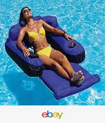 Swimline Ultimate Fabric Covered Inflatable Swimming Pool Lounger Float Pool Lounger Swimming Pool Floats Floating Lounge