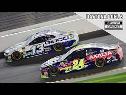 The famous florida racetrack was the scene for chaos as nascar racers were involved on no fewer than five crashes in the final 20 laps of the 200 in regulation. Full Race Replay Bluegreen Vacations Duel 2 Nascar At Daytona International Speedway Youtube
