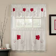 poppy garden window curtain tiers