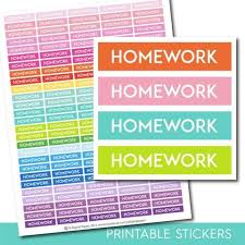 Printable Stickers Planner Stickers Planner Printables Free Homework Planner