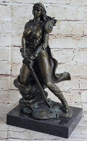 Amazon.com: Amazon Warrior Nude Naked Female Statue Figurine Bronze  Sculpture Figure : Everything Else