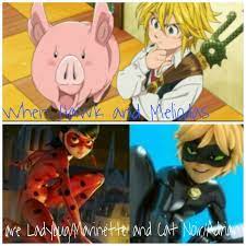 When You Realize These Characters Are Played By The Same Voice Actors Seven Deadly Sins Anime Miraculous Ladybug Anime Seven Deadly Sins