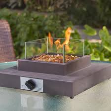 Napoleon hamptons square propane gas patioflame outdoor backyard 40,000 btu patio fire pit table with glass rocks and burner cover, silver. Fire Pit Hampton Bay Outdoor Gas Fire Pit