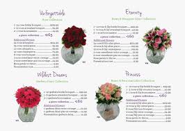 The absolute largest selection of fashion clothing, wedding apparel and costumes with quality guaranteed online! 18f Wedding Bi Fold 2018 Price List For Weddings Image Gerber Daisy Wedding Bouquets Hd Png Download Kindpng