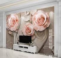 Papel de parede personalizado em relevo 3D flores rosas ...