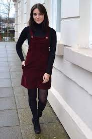 24 Stylish Outfits To Rock Your Winter Style Winter Dress Outfits Fall Dress Outfit Pinafore Dress Outfit