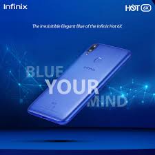 blue color of the Infinix Hot 6X ...