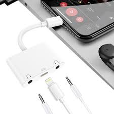 Audio Charger Adapter For Apple Lightning To 3 5mm Double Headphone Ja