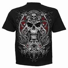 Es gibt zwei sachen, von denen man nie genug haben kann: T Shirt Gothique Dark Reaper La Faucheuse Spiral Boutique