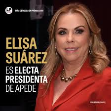 Elisa Suárez se convirtió esta noche en la quinta mujer en presidir la  Asociación Panameña de Ejecutivos de Empresa (Apede) al ganar las  elecciones virtuales del gremio. Más detalles de esta noticia
