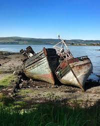 Beautiful Location Of The Week Isle Of Mull Scotland Abandoned Ships Old Boats Fishing Boats